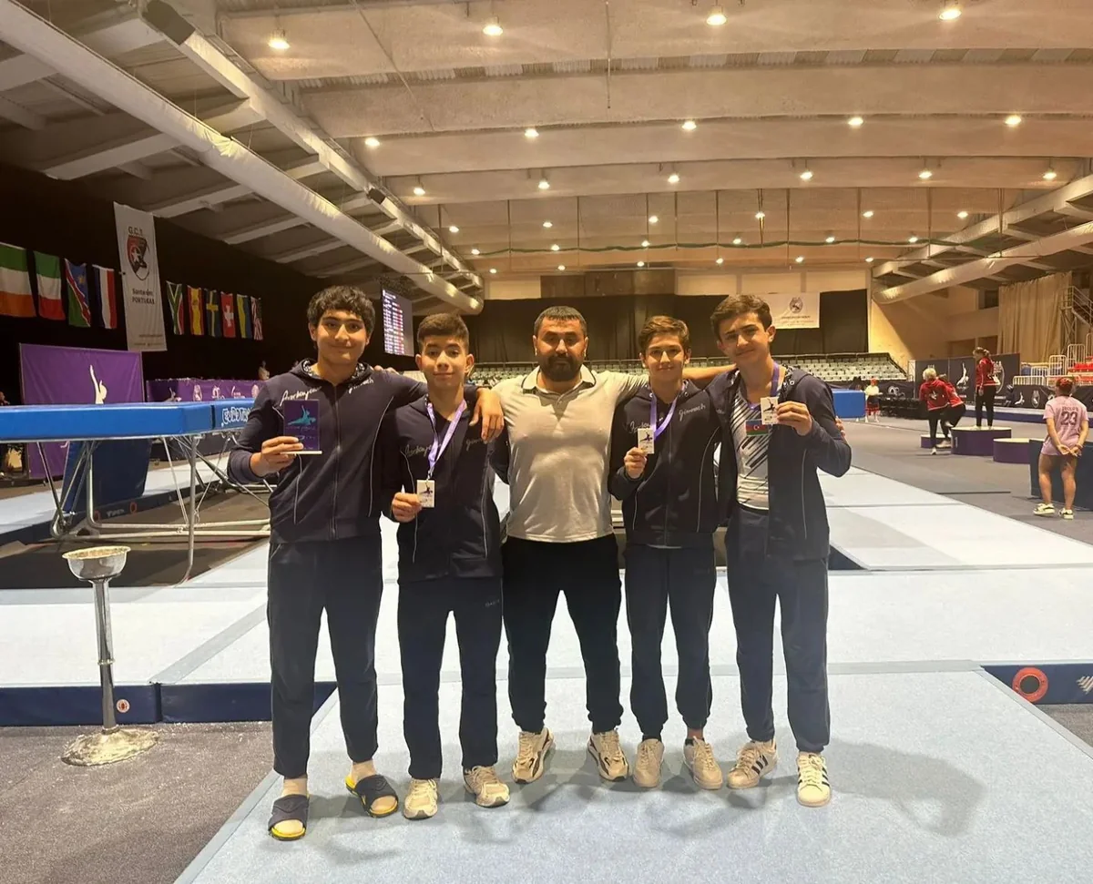 Batut gimnastikası üzrə Azərbaycan millisi Portuqaliyada gümüş medal qazanıb