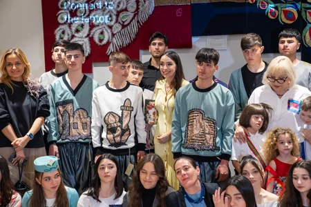 Students of boarding school present their works at Nine Senses Center