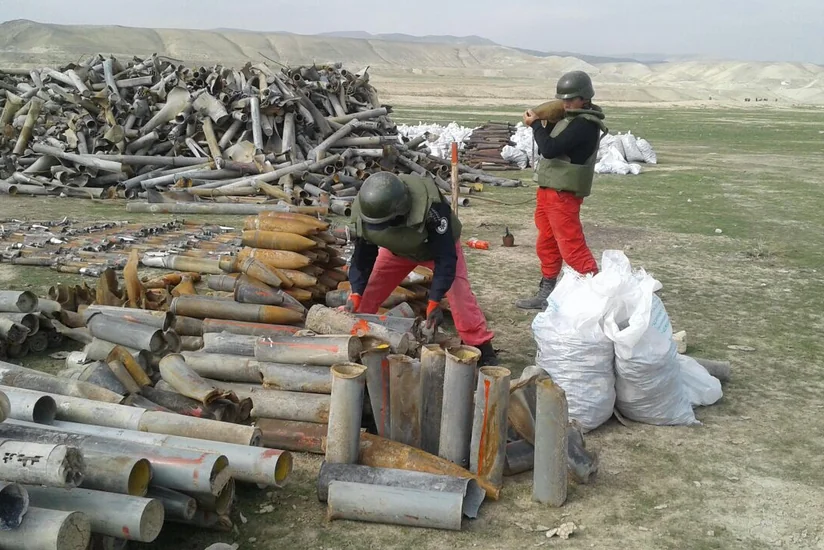 Xızının Məşədi Həsən kəndində 28 ədəd partlamamış hərbi sursat aşkar edilib