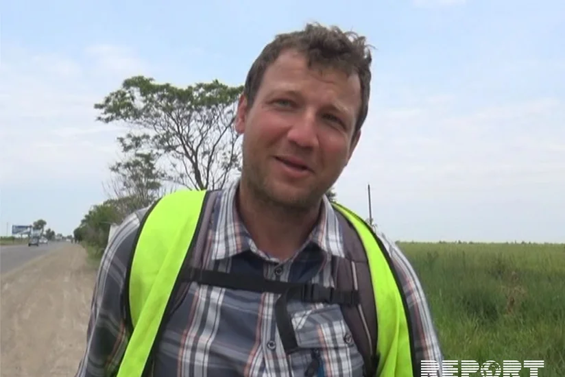 German traveler walks to Azerbaijan passing 8 countries - PHOTOS