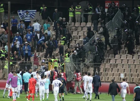 Bosniya və Herseqovina - Yunanıstan oyunundan sonra komandalar arasında dava düşüb - VİDEO