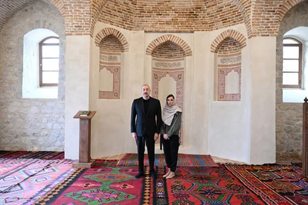 President Ilham Aliyev and First Lady Mehriban Aliyeva attend several openings and inspect construction work in Shusha