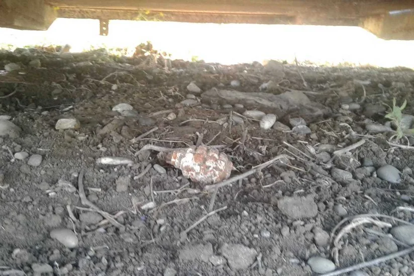 Ağstafada F-1 əl qumbarası aşkarlanıb - FOTO