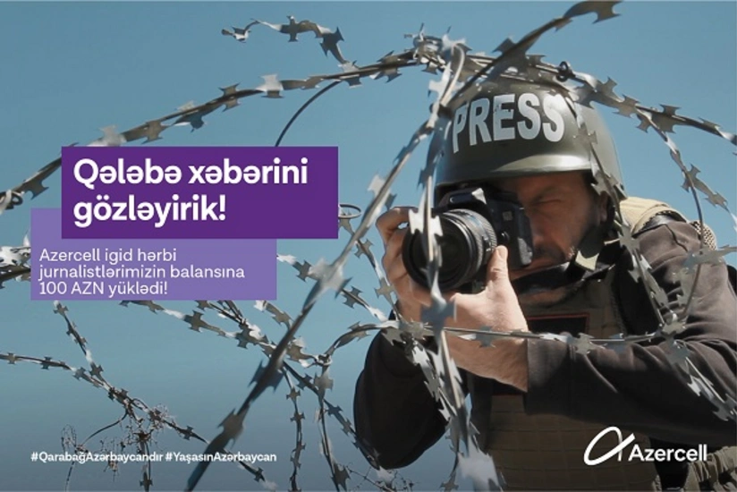 Azercell hərbi jurnalistlərə rabitə dəstəyi göstərib
