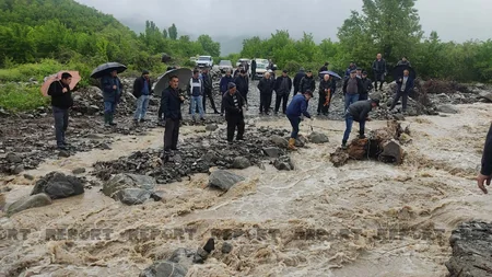 Şəkidə selin zərər vurduğu kəndlə əlaqə təmin edilib