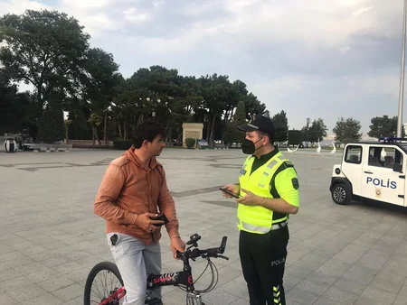 Polis Dənizkənarı Milli Parkda velosipedçilərə qarşı reyd keçirib