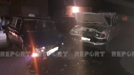 Kürdəmirdə iki avtomobil toqquşdu