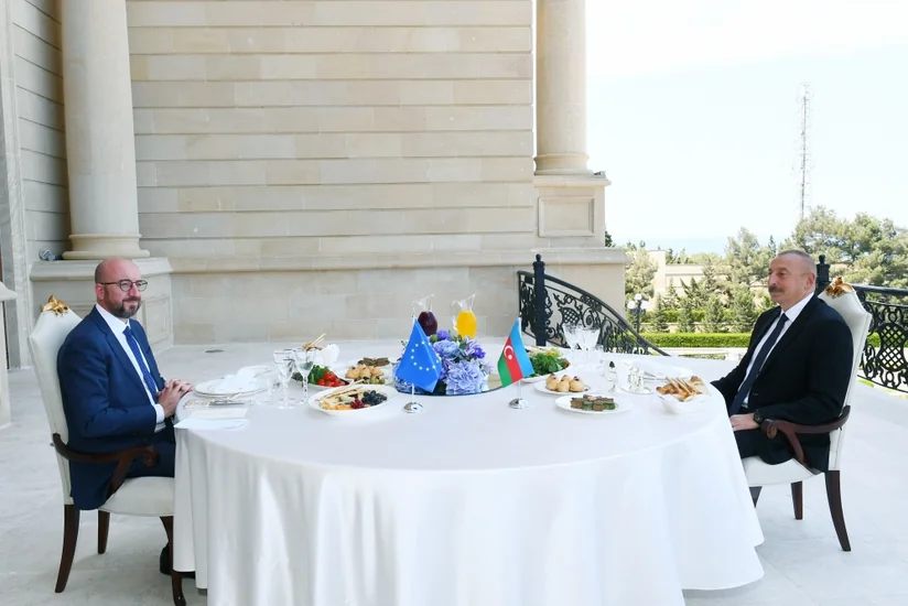President Ilham Aliyev, President of European Council Charles Michel have joint working dinner