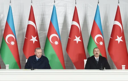 Azərbaycan və Türkiyə prezidentləri Zəngilanda mətbuata birgə bəyanatla çıxış ediblər