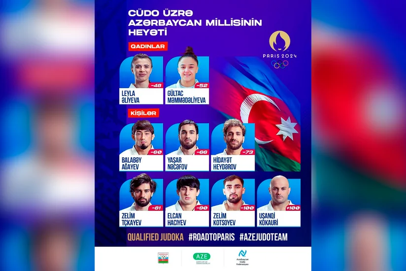 Paris-2024: Cüdo üzrə Azərbaycan millisinin heyəti açıqlanıb