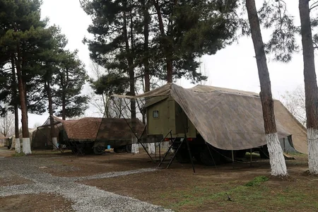 Zakir Həsənov təlimin komanda idarəetmə məntəqəsində oldu - VİDEO