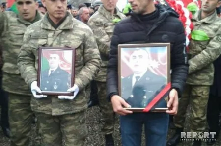 Azərbaycanın şəhid olan hərbi qulluqçusu dəfn edilib - FOTO