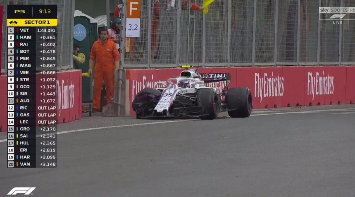 Rusiyalı pilot Azərbaycan Qran-prisində qəzaya uğrayıb