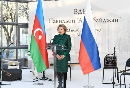 Первый вице-президент Мехрибан Алиева приняла участие на открытии павильона Азербайджан на ВДНХ в Москве