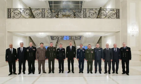 Prezident İlham Əliyev MDB Sərhəd Qoşunları Komandanları Şurasının 78-ci iclasının iştirakçılarını qəbul edib - YENİLƏNİB