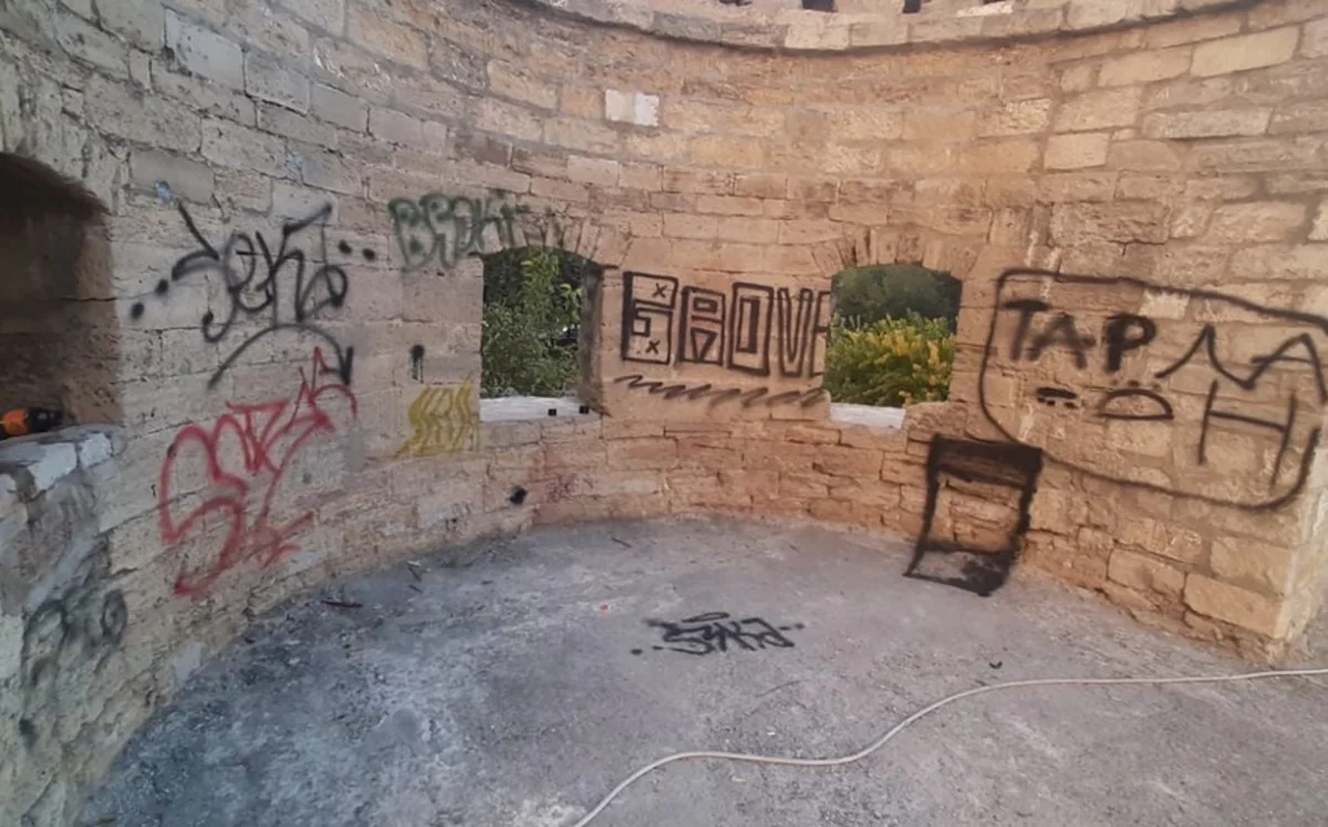 DİN: Qala divarlarını yazan məktəblilərə xəbərdarlıq edilib