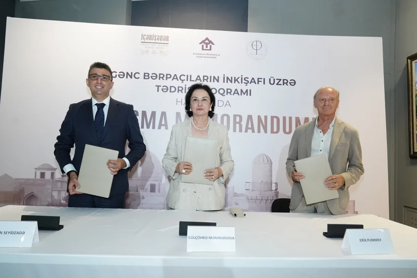 “Gənc bərpaçıların inkişafı üzrə tədris proqramı”na dair Anlaşma Memorandumu imzalanıb