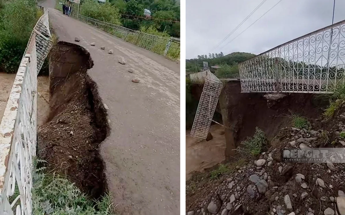 Qazaxda çayların daşması nəticəsində ciddi fəsadlar yaranıb - YENİLƏNİB 