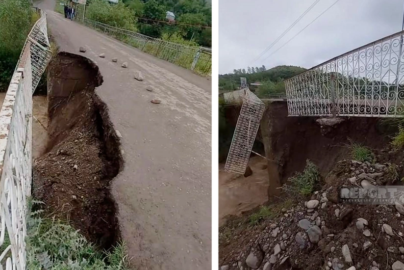 Qazaxda çayların daşması nəticəsində ciddi fəsadlar yaranıb - YENİLƏNİB 