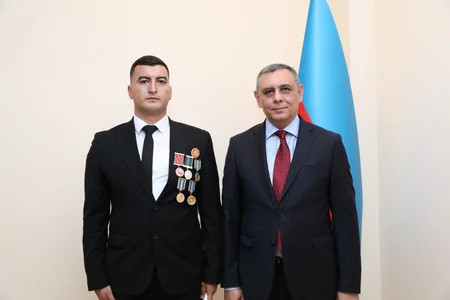 Doqquz Vətən müharibəsi iştirakçısı Dövlət Xidmətində həqiqi hərbi xidmətə qəbul olunub