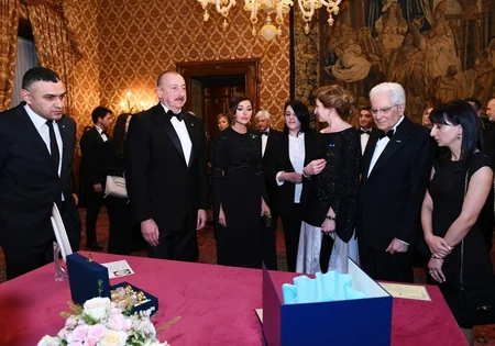 Romada Azərbaycan Prezidentinin şərəfinə dövlət ziyafəti verilib - FOTO