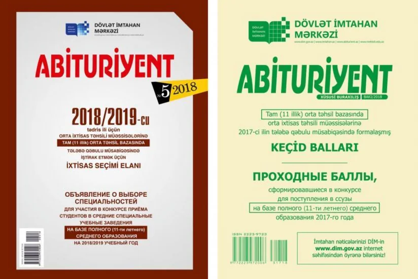 “Abituriyent” jurnalının 5-ci nömrəsi çap olunub