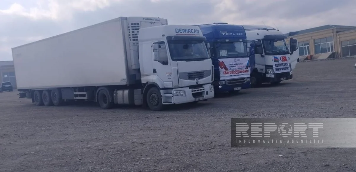 Gəncədən növbəti humanitar yardım karvanı Türkiyəyə yola salınıb