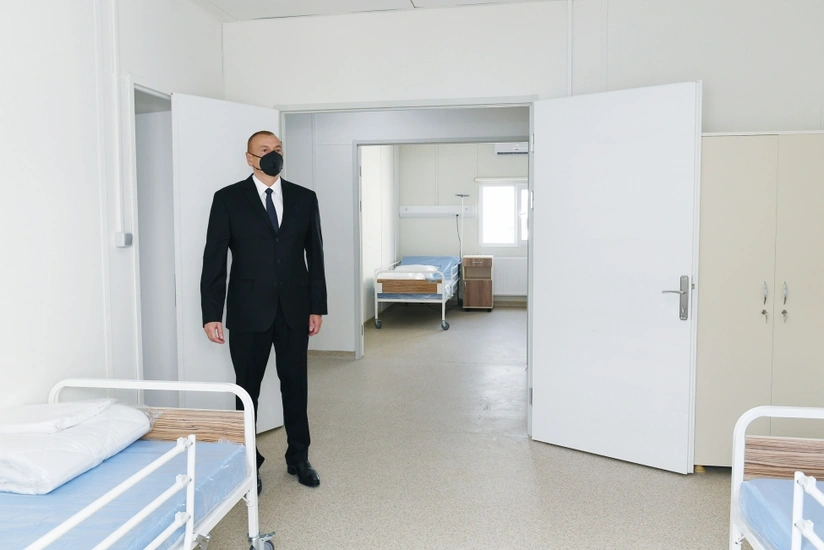 Ilham Aliyev attends opening of modular hospital in Ismayilli