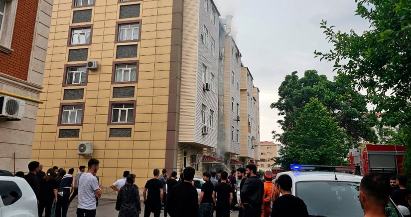 Naxçıvanda kafedə yanğın baş verib, sakinlər təxliyə olunub