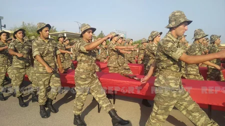 Military oath-taking ceremonies being held in Azerbaijani Army