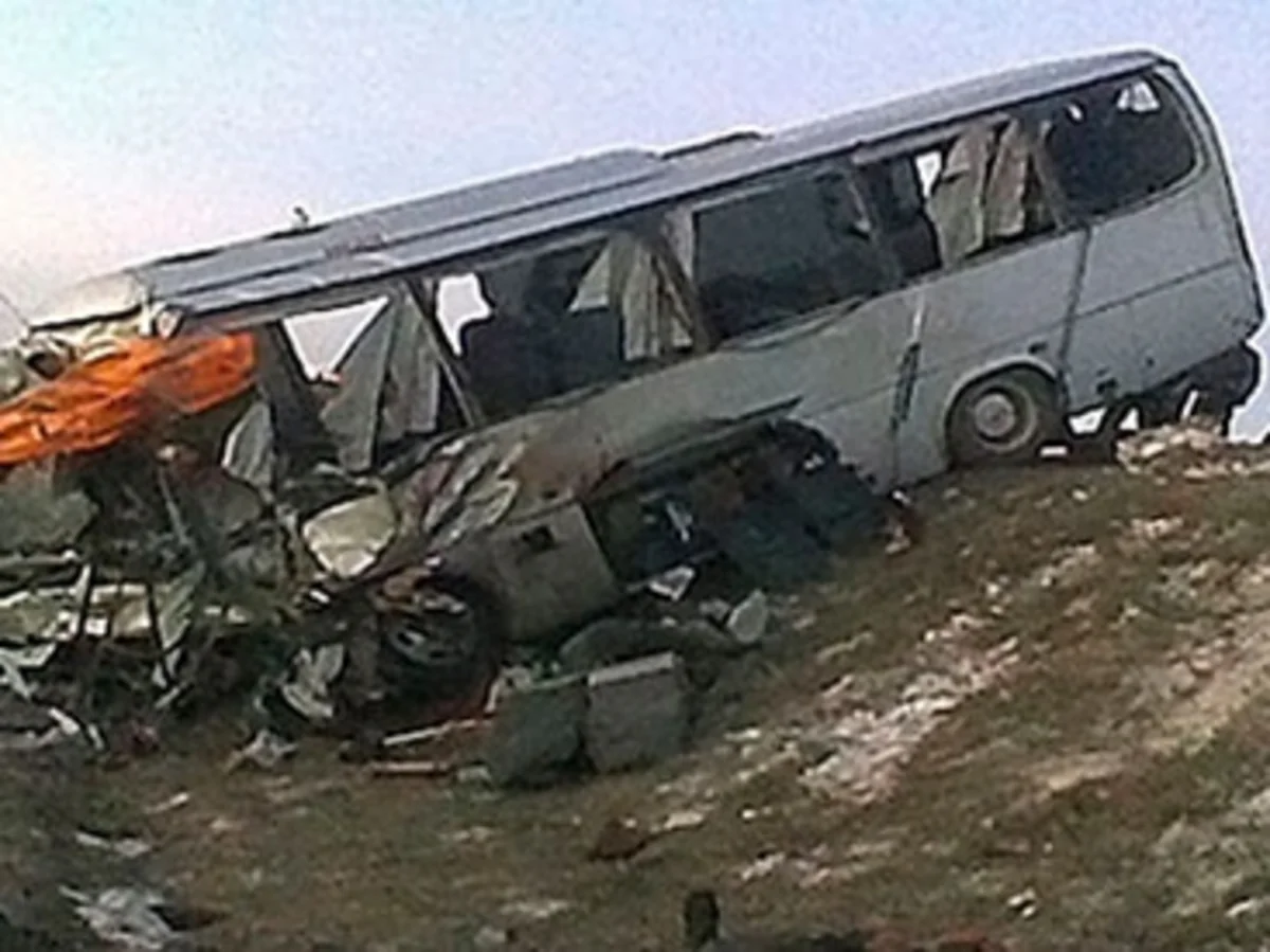 ​Ukraynada baş vermiş ağır yol qəzası nəticəsində 21 nəfər xəsarət alıb