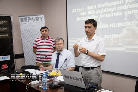 Milli Mətbuatın yaradılmasının 140 illik yubileyi münasibətilə jurnalistlər arasında şahmat turniri keçirilib