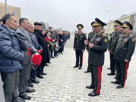 Hərbi İnstitutda şəhidlərin Xatirə kompleksinin açılışı olub