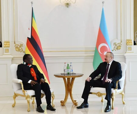 Azerbaijani, Zimbabwean presidents met