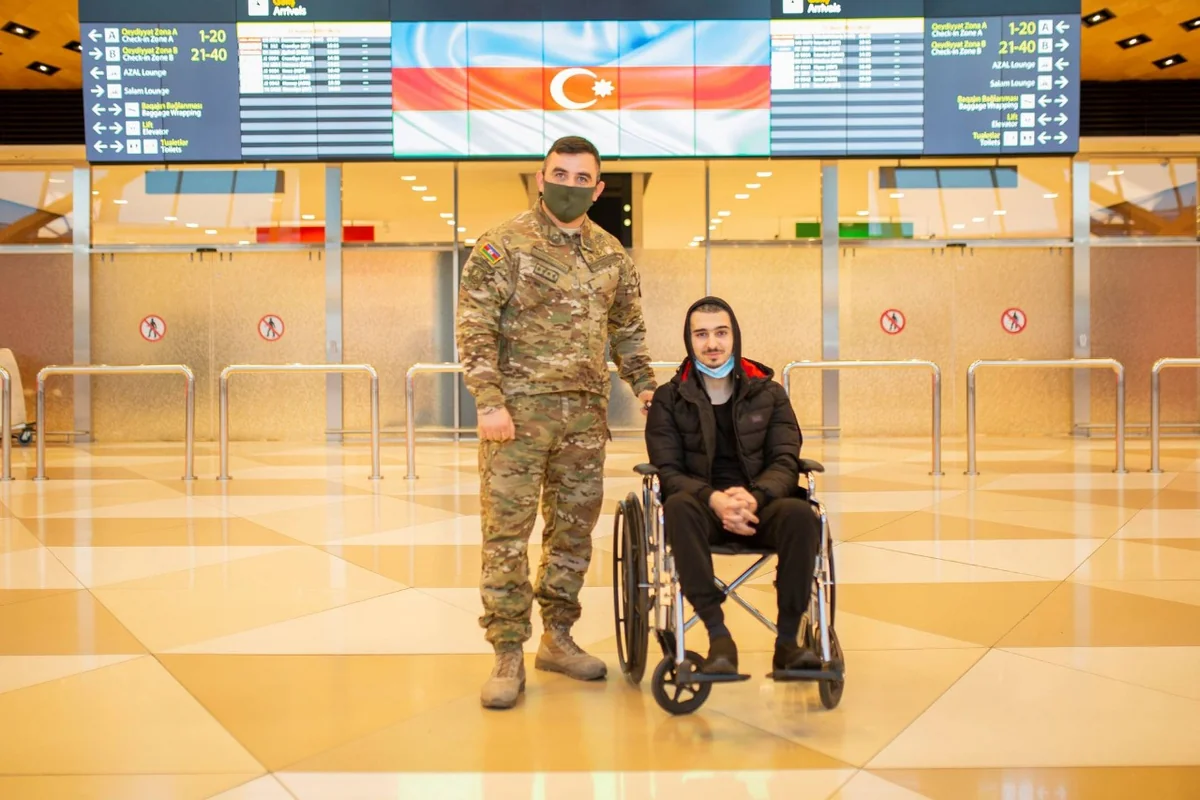 Türkiyəyə göndərilən daha 2 qazimiz sağalaraq Vətənə geri dönüb