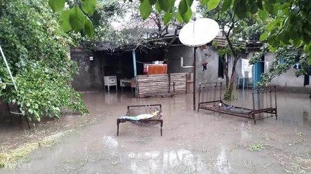 Tovuza yağan güclü yağış evləri su altında qoyub - VİDEO - YENİLƏNİB