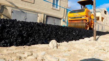 Bakının İdris Süleymanov küçəsi təmir edilir