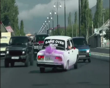 Şəkidə toy karvanında avtoxuliqanlıq edən sürücü həbs olunub
