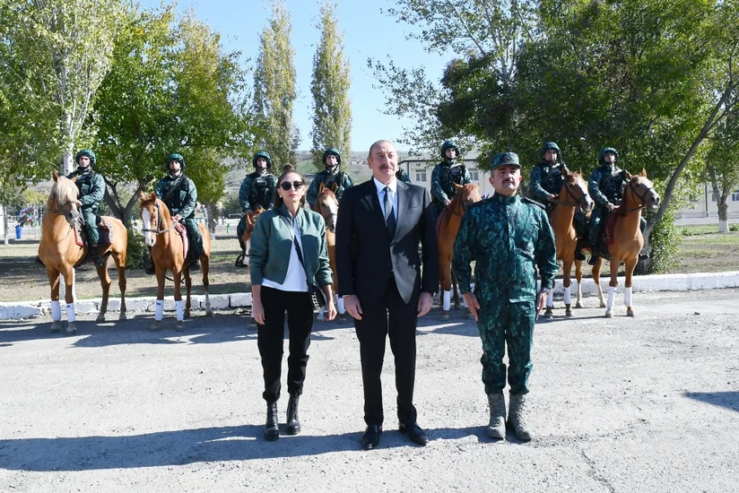 Supreme Commander-in-Chief Ilham Aliyev inaugurates new military unit in Gubadli