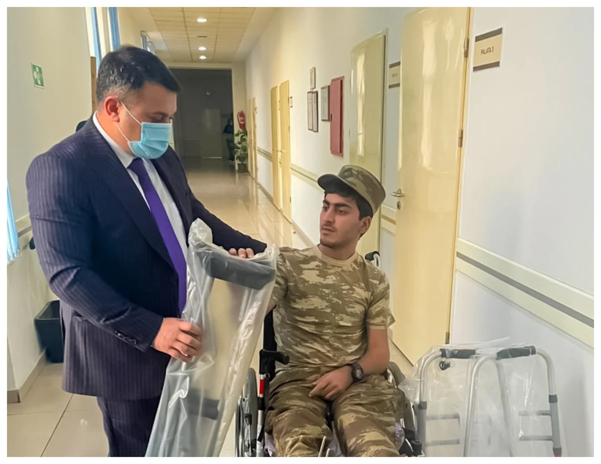 Müalicə olunan qaziyə reabilitasiya vasitələri təqdim edilib