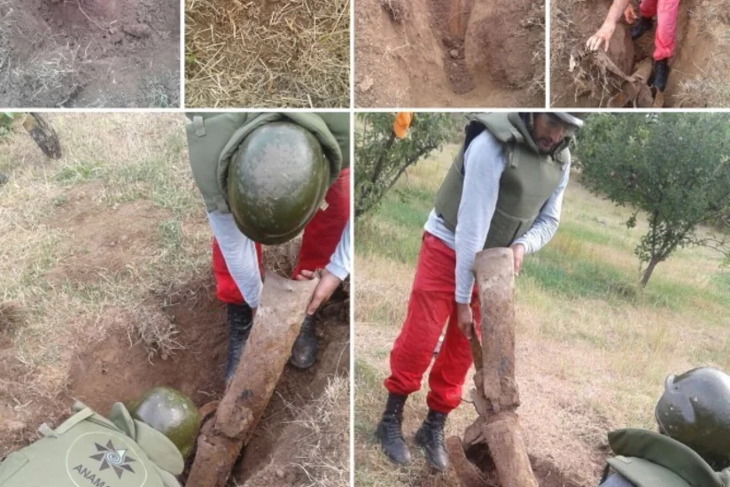 Ağstafa rayonunda bir ədəd partlamamış raket tapılıb