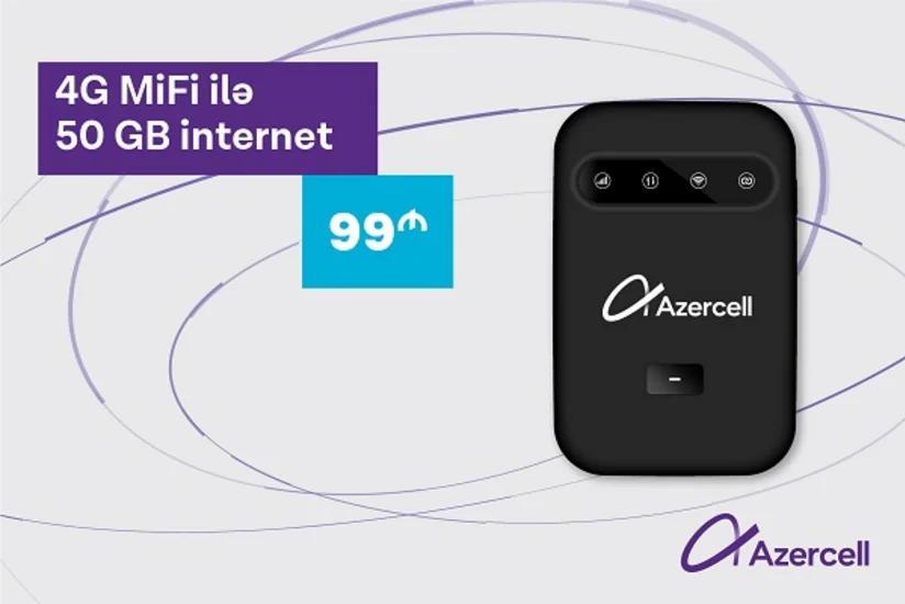 Azercelldən 4G MiFi ilə daha sürətli internet bağlantısı!