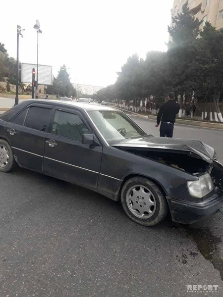 Sumqayıtda qəza törədən sürücü hadisə yerindən qaçdı - FOTO