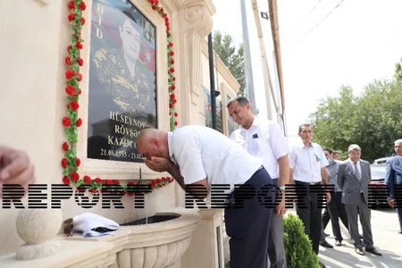 Bakıda daha bir şəhidin xatirəsinə tikilən bulağın açılışı olub