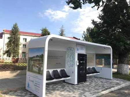 Azerbaijan presents its first smart bus shelter