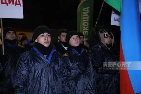 Акция на дороге Ханкенди-Лачын продолжается и в вечерние часы