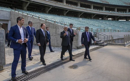 IJF prezidenti Bakı Olimpiya Stadionunda Azərbaycan milli komandalarının təlim-məşq bazasını ziyarət edib