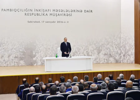 President Ilham Aliyev chaired conference on development of cotton-growing in Azerbaijan