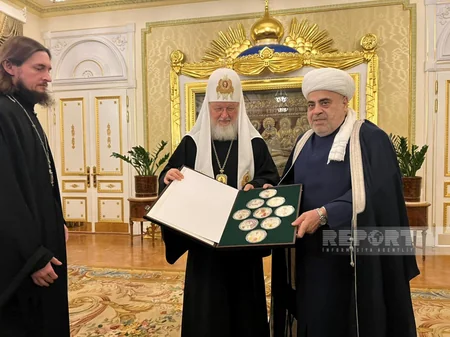 Allahşükür Paşazadə Moskvanın və bütün Rusiyanın Patriarxı ilə görüşüb