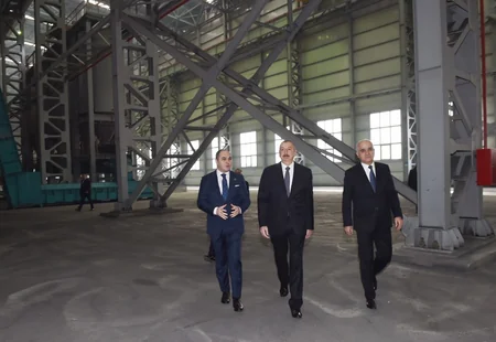 Sumqayıt Kimya Sənaye Parkında əlvan metallar və ferroərintilər zavodunun açılışı olub
